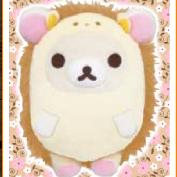 Rilakkuma Korilakkuma Hedgehog Japanese Plushy - Picture 3 of 4